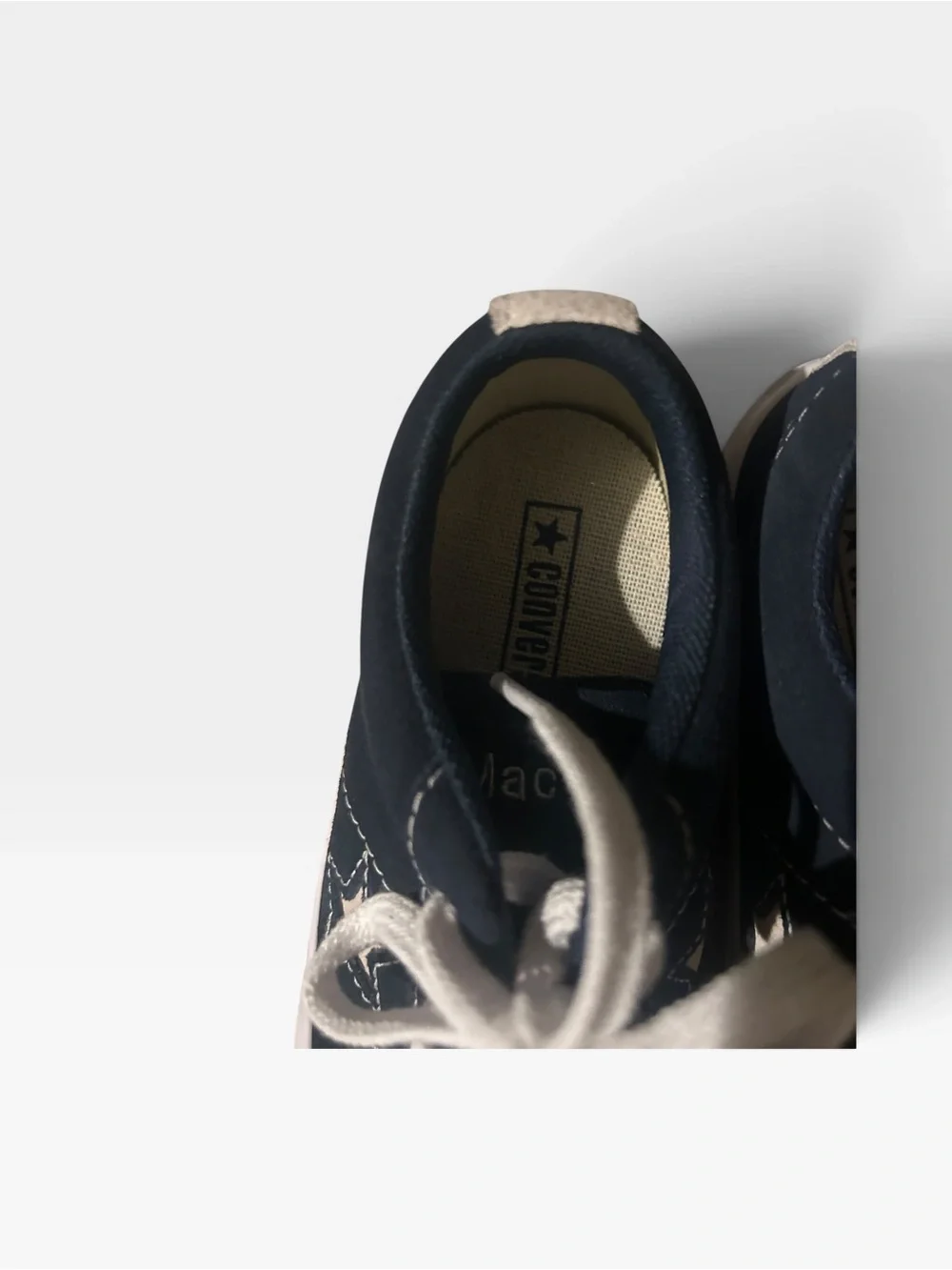 Kids converse navy Canvas Star Lace-Up Sneakers size 1.5 new
